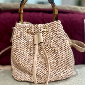 Elegant Tan Woven Bag